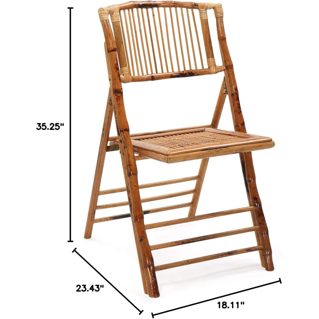 1\u002F2\u002F4 Pack Wooden Bamboo Folding Dining Chairs-Foldable Comfortable Seat Chairs for Indoor Outdoor Garden Lawn Backyard Patio Porch Wedding Party Event Banquet Stacking Chairs