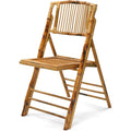 1\u002F2\u002F4 Pack Wooden Bamboo Folding Dining Chairs-Foldable Comfortable Seat Chairs for Indoor Outdoor Garden Lawn Backyard Patio Porch Wedding Party Event Banquet Stacking Chairs