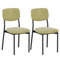 Modern Dining Chair Set for 2-4-6 People Seating, Stackable Upholstered Dining Room Chairs, Kitchen Chairs with Soft Velvet Or Linen Backrest & Sturdy Metal Legs for Living Room, Restaurant, Chair Set Without Table