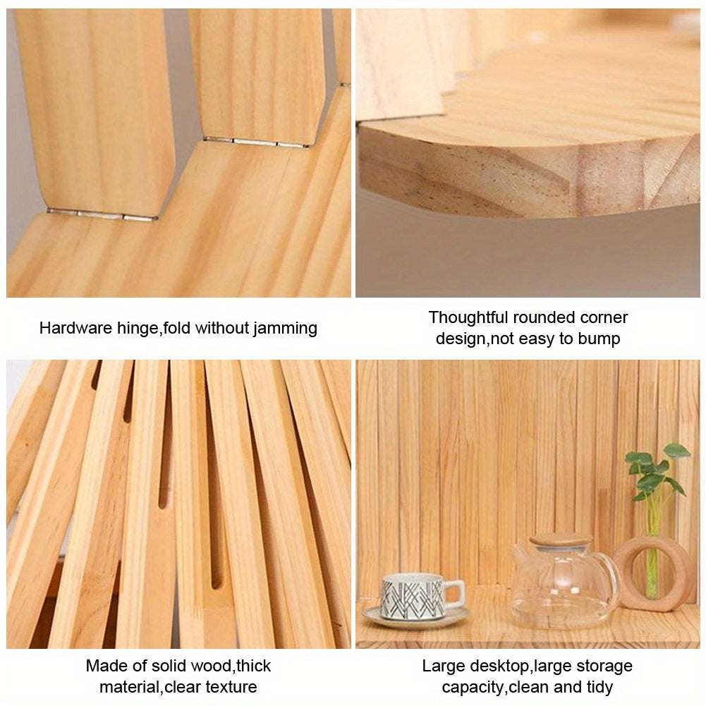 Space Saving Wall Mounted Folding Table, Art Decoration Table, Deciduous Dining Table - Multifunctional Structure, Small Wooden Desk for Office And Home, Modern Style