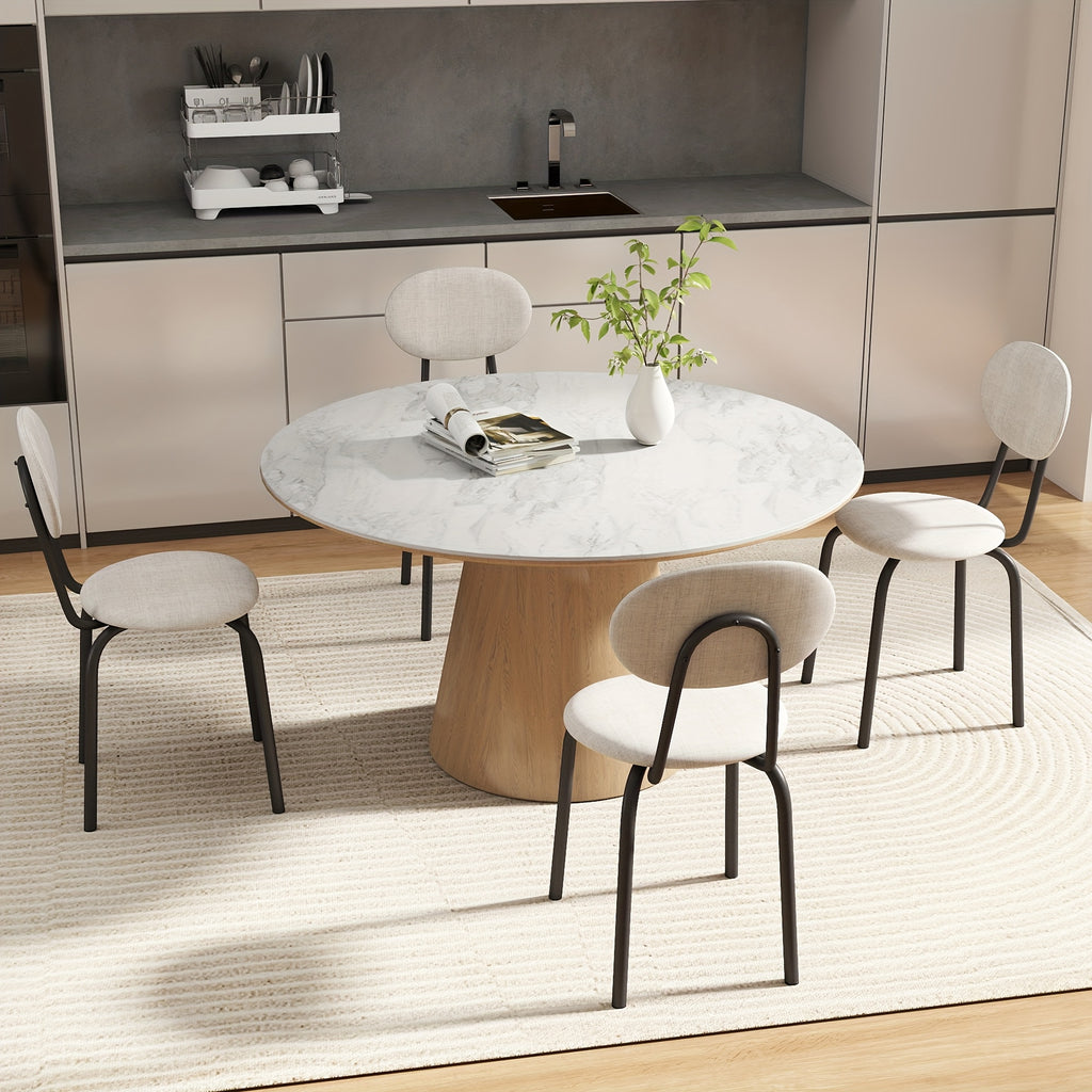 Collection of Four Dining Chairs That Are Stackable, Featuring Foam Cushioning on The Seat And Back, Designed for Modern Spaces, with a Robust Weight Limit of 400 Pounds, Available in Black, Gray, Or Beige