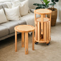 4pcs Modern Stackable Dining Chair Set with Woven Rattan Accents and A Movable Base. Space-saving and Easy to Store, Suitable for Homes, Kitchens, and Apartments (dining Table Not Included).